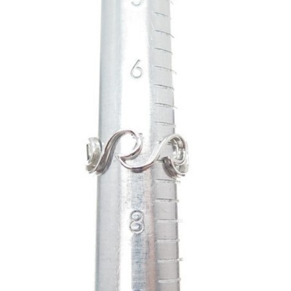 925 Sterling Silver Wave Ring Size 7.25 - Picture 8 of 8